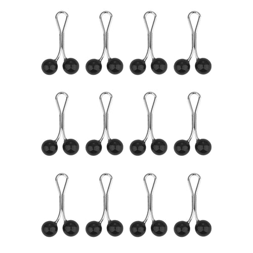 Planet Gates black color 12PCS Lady Pearls Muslim Women Shawl Scarf Lady Scarves Hijab Clips Pearl Brooch Pins Pin Headscarf Pearl Clip Scarf Clips