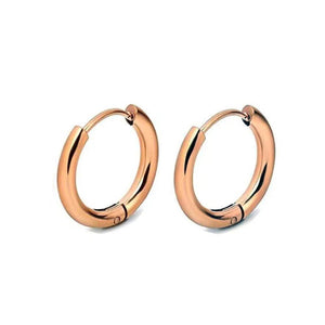 Planet Gates Black Color / 20MM 1 Pair Stainless Steel Hoop Earrings Women Men Gold Color Small Earrings Girl Jewelry Pendientes Mujer Aretes Cartilage Piercing