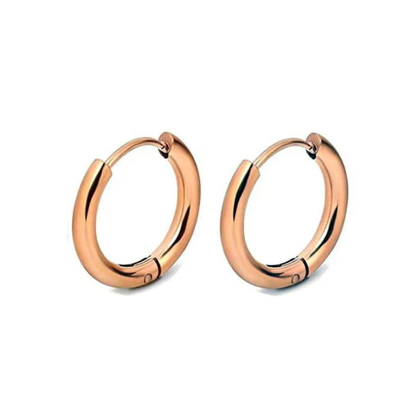Planet Gates Black Color / 20MM 1 Pair Stainless Steel Hoop Earrings Women Men Gold Color Small Earrings Girl Jewelry Pendientes Mujer Aretes Cartilage Piercing