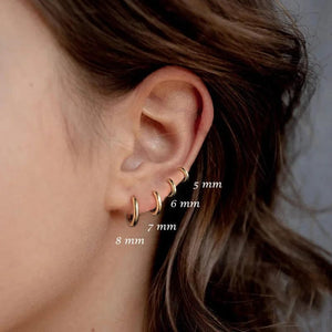 Planet Gates Black Color / 20MM 1 Pair Stainless Steel Hoop Earrings Women Men Gold Color Small Earrings Girl Jewelry Pendientes Mujer Aretes Cartilage Piercing