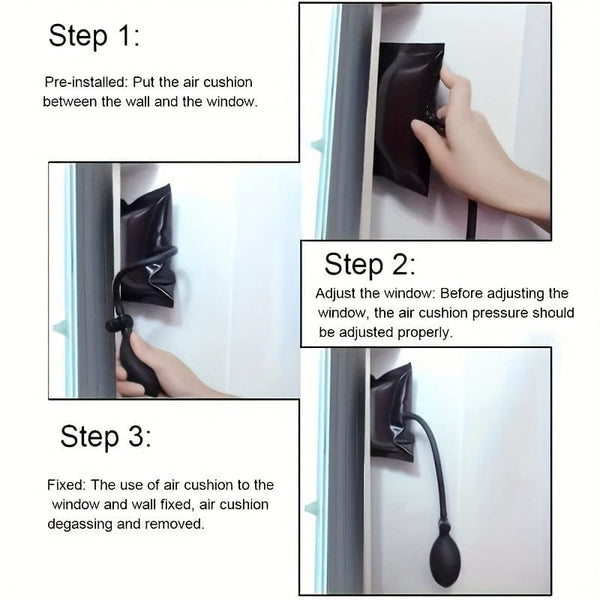 Planet Gates Black Complete Auto Repair Tool Kit: Inflatable Airbag, Air Pump, Emergency Unlock Tool & More - Get Your Car Ready For Anything!