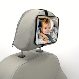 Planet Gates Black Crash Tested And Certified Shatterproof Car Mirror For Rear Facing Infant With Wide Crystal Clear View