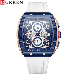 Planet Gates black CURREN Top Brand Men's Watches Luxury Square Quartz Wristwatch  Waterproof Luminous Chronograph Watch for Men Date Clock