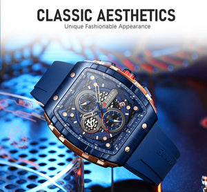 Planet Gates black CURREN Top Brand Men's Watches Luxury Square Quartz Wristwatch  Waterproof Luminous Chronograph Watch for Men Date Clock