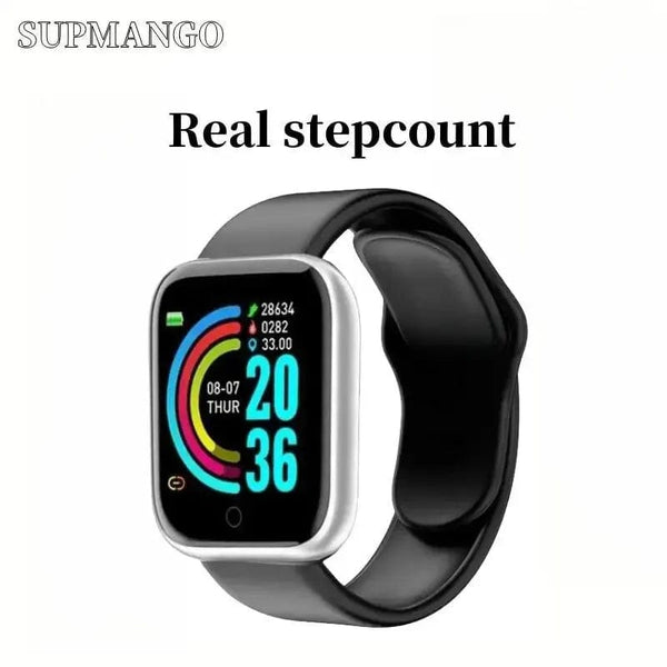 Planet Gates Black Customized True Pedometer Chip Multifunctional Smart Watch Men Women Bluetooth Connected Phone Music Fitness Sports Bracelet