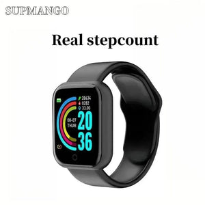 Planet Gates Black Customized True Pedometer Chip Multifunctional Smart Watch Men Women Bluetooth Connected Phone Music Fitness Sports Bracelet