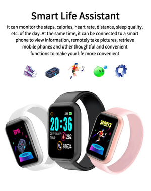 Planet Gates Black Customized True Pedometer Chip Multifunctional Smart Watch Men Women Bluetooth Connected Phone Music Fitness Sports Bracelet