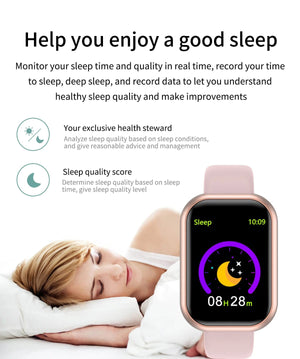 Planet Gates Black Customized True Pedometer Chip Multifunctional Smart Watch Men Women Bluetooth Connected Phone Music Fitness Sports Bracelet