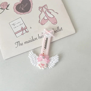 Planet Gates black Cute Cat Paw Utility Knife Lovely Wing Bowknot Style Open Box Cutter Letter Envelope Opener Mail Knife School Office Supplies