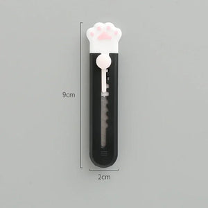 Planet Gates black Cute Cat Paw Utility Knife Lovely Wing Bowknot Style Open Box Cutter Letter Envelope Opener Mail Knife School Office Supplies