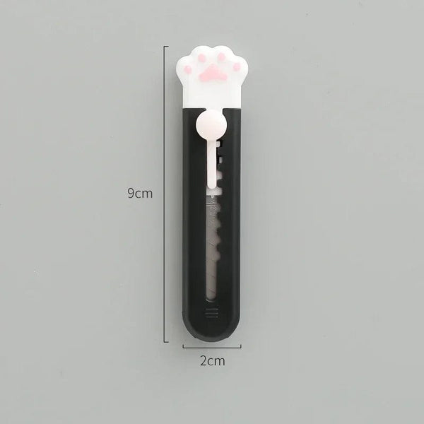 Planet Gates black Cute Cat Paw Utility Knife Lovely Wing Bowknot Style Open Box Cutter Letter Envelope Opener Mail Knife School Office Supplies