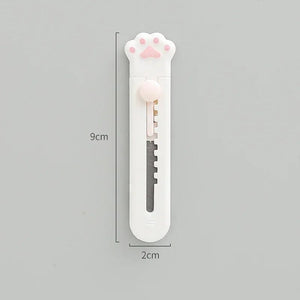 Planet Gates black Cute Cat Paw Utility Knife Lovely Wing Bowknot Style Open Box Cutter Letter Envelope Opener Mail Knife School Office Supplies