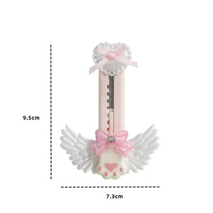 Planet Gates black Cute Cat Paw Utility Knife Lovely Wing Bowknot Style Open Box Cutter Letter Envelope Opener Mail Knife School Office Supplies