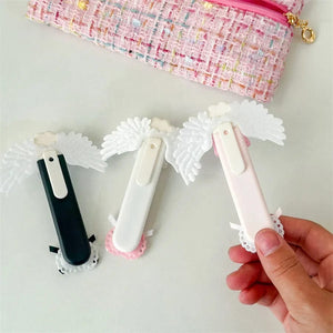 Planet Gates black Cute Cat Paw Utility Knife Lovely Wing Bowknot Style Open Box Cutter Letter Envelope Opener Mail Knife School Office Supplies
