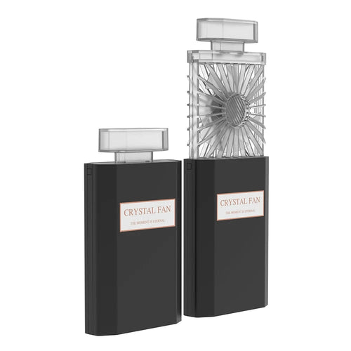 Planet Gates black Cute Mini Portable Fan Rechargeable Fan Portable Crystal Fan Handy Fan Pocket Size Low Noise Small Electric Fan Air Cooler