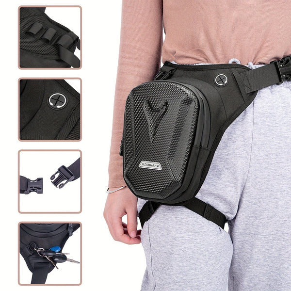 Planet Gates Black Cycling Motorcycle Multi-functional Waterproof Leggings Fanny Pack Knight Fanny Pack Outdoor Skew Straddle Bag Tactical Leg Bag Hiking