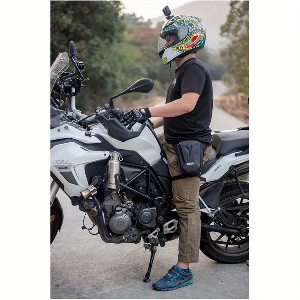 Planet Gates Black Cycling Motorcycle Multi-functional Waterproof Leggings Fanny Pack Knight Fanny Pack Outdoor Skew Straddle Bag Tactical Leg Bag Hiking