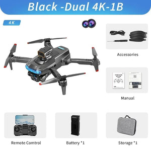 Planet Gates Black Dual 4K-1B New P15 Drone Professional 8K GPS Dual Camera Obstacle Avoidance 5G Optical Flow Positioning Brushless RC Dron Quadcopter 10000M