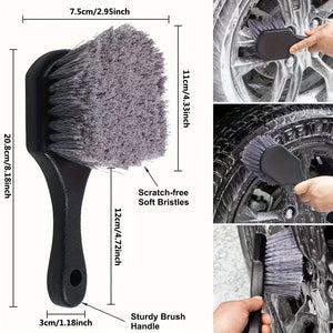 Planet Gates Black Effortlessly Clean Your Car's Wheels & Tires - Soft Bristle Car Wash Brush!