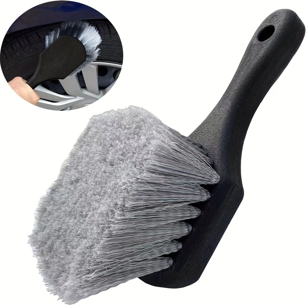 Planet Gates Black Effortlessly Clean Your Car's Wheels & Tires - Soft Bristle Car Wash Brush!