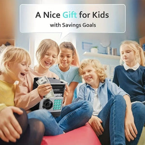 Planet Gates black Electronic Piggy Bank Password Safe Box Money Boxes For Children Digital Coins Cash Saving Safe Deposit Atm Machine Kid Gifts