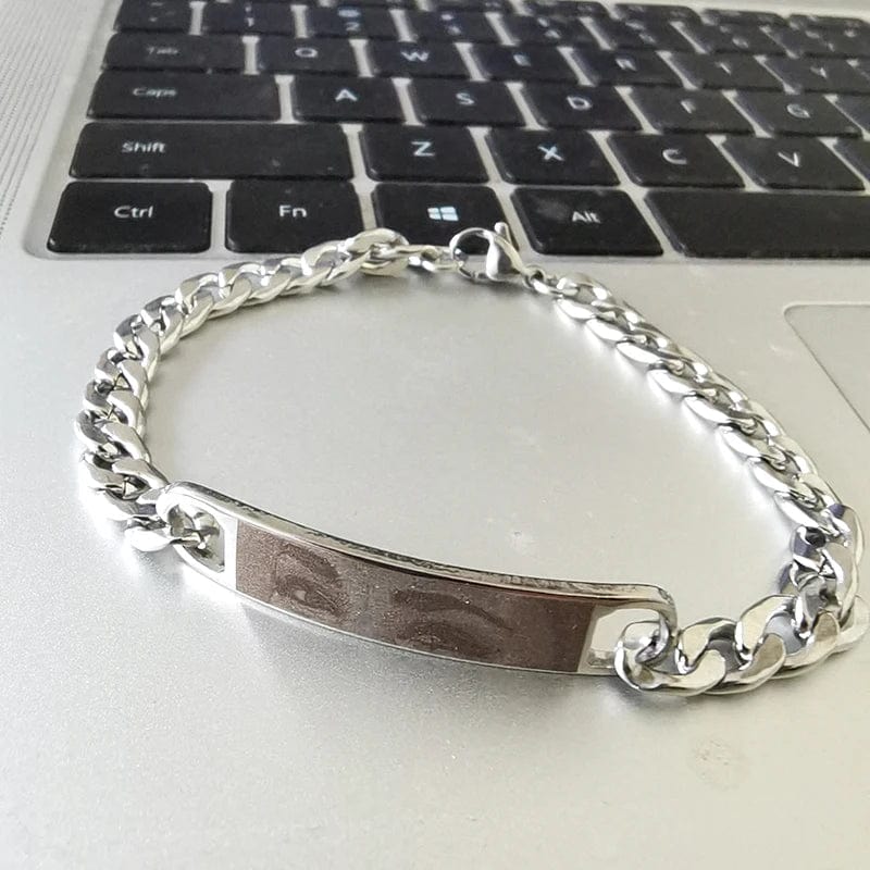 Planet Gates Black / Engrave Eyes Custom Logo Inscription Eyes Engrave Stainless Steel Bracelet Women Personalized For Men Id Bracelet Dropshipping