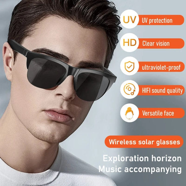 Planet Gates black F06 Connected Bezel IP4 Waterproof Parasol Wireless Stereo Android Glasses With Bluetooth Headphones Sport Electric Scooter Men