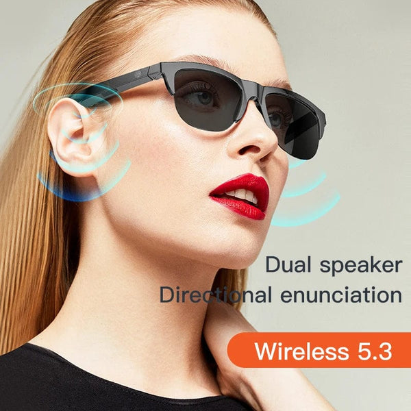 Planet Gates black F06 Connected Bezel IP4 Waterproof Parasol Wireless Stereo Android Glasses With Bluetooth Headphones Sport Electric Scooter Men