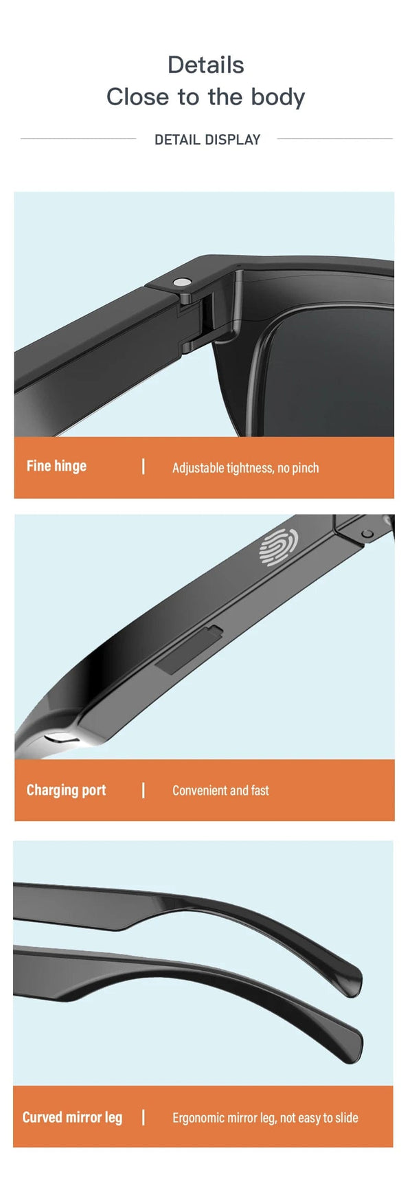 Planet Gates black F06 Connected Bezel IP4 Waterproof Parasol Wireless Stereo Android Glasses With Bluetooth Headphones Sport Electric Scooter Men