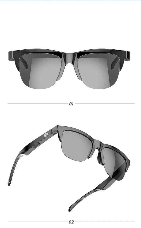 Planet Gates black F06 Connected Bezel IP4 Waterproof Parasol Wireless Stereo Android Glasses With Bluetooth Headphones Sport Electric Scooter Men
