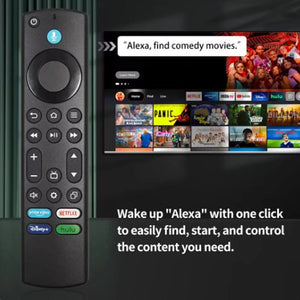 Planet Gates black Fire TV Alexa Replacement Remote Control,(4th Gen)Voice Remote,Used for Fire TV Omni Series Or Fire TV 4-Series Smart TV