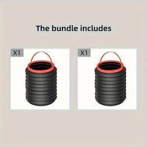 Planet Gates Black Foldable Car Trash Bin Outdoor Fishing Buckets Trash Can