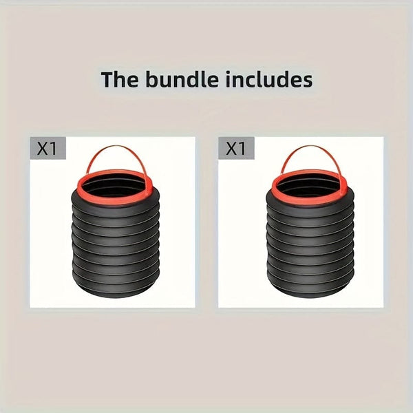 Planet Gates Black Foldable Car Trash Bin Outdoor Fishing Buckets Trash Can