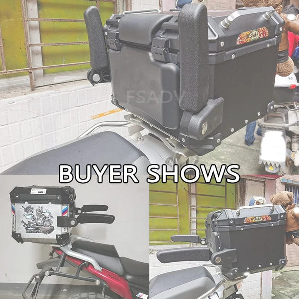 Planet Gates Black For BMW R1200GS R1250GS LC ADV Rear Box Passenger Armrest F750GS F850GS Adventure G310GS F800GS 2014-2023 2021 2022 Motorcycle