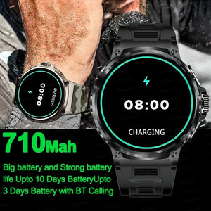 Planet Gates Black For Xiaomi Huawei 1.85"ultra HD Bluetooth Call Smart Watch Men GPS Track 710mAH Large Battery 400+Dial IP68Waterproof Smartwatch