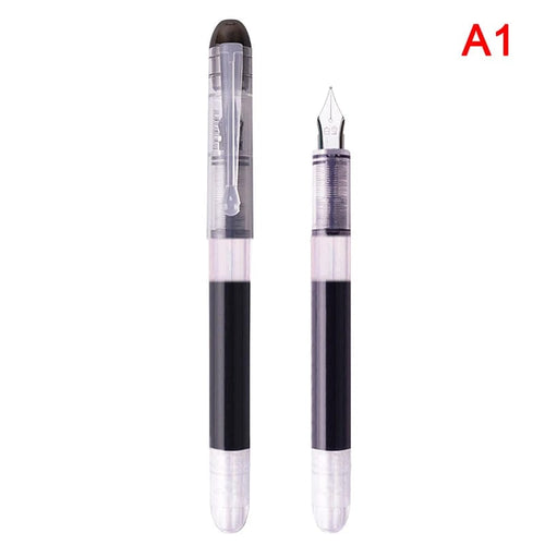 Planet Gates Black Fountain Pen Large capacity fashion classic Transparent Color ink Stationery