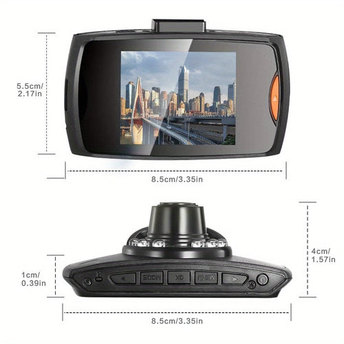 Planet Gates Black Full HD 1080P Car DVR Recorder With 140° Wide Angle View - Capture Every Moment While You Drive!