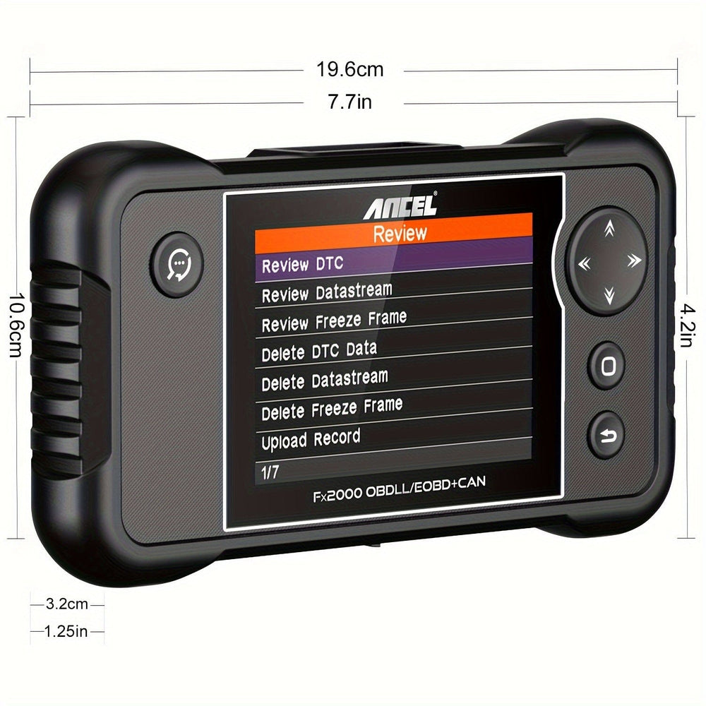 Planet Gates Black FX2000 Car OBD2 Scanner ABS SRS Transmission Airbag OBDII Scanner Diagnostic Tool, Check Car Engine Code Reader, Vehicle Scan Tool