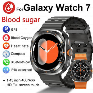 Planet Gates Black / Galaxy Watch 7 Ultra For Samsung Galaxy Watch 7 Ultra New GPS Track Smart Watch Men AMOLED Always Display Clock BT Talk NFC Sport Smartwatches Women