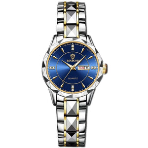 Planet Gates Black Gold Japan Quartz Movement Golden Watches Women Top Brand Luxury Stainless Steel Strap Date Week Watch Clock Reloj Hombre