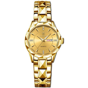 Planet Gates Black Gold Japan Quartz Movement Golden Watches Women Top Brand Luxury Stainless Steel Strap Date Week Watch Clock Reloj Hombre