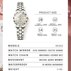 Planet Gates Black Gold Japan Quartz Movement Golden Watches Women Top Brand Luxury Stainless Steel Strap Date Week Watch Clock Reloj Hombre