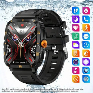 Planet Gates black golden SENBONO Military Smart Watch Men IP68 3ATM Waterproof Outdoor Sports Fitness Tracker 24H Health Monitor Smartwatch Men 430mAh