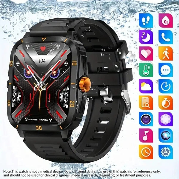 Planet Gates black golden SENBONO Military Smart Watch Men IP68 3ATM Waterproof Outdoor Sports Fitness Tracker 24H Health Monitor Smartwatch Men 430mAh