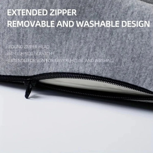 Planet Gates Black Grey Comfort Memory Foam Backrest Cushion Breathable Non-Slip Chair Cushion One-piece Design Waist Protection Truck Seat Cushion
