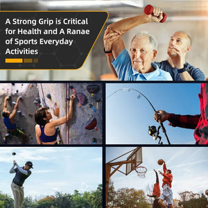 Planet Gates Black Grip Strength Tester 265Lbs/120Kg Digital Hand Dynamometer Grip Strength Meter USB LCD Screen Hand Grip for Power Training Sport