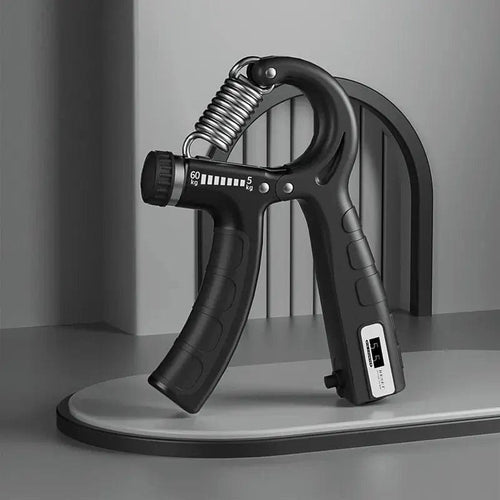 Planet Gates Black Grip Strength Trainer, Hand Squeezer Adjustable Resistance, Hand Grip Strengthener for Muscle Building and Injury Recovery