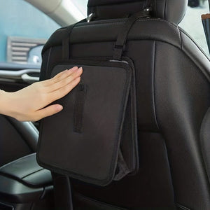 Planet Gates Black Hanging Car Trash Bag Can Premium Waterproof Litter Garbage Bag Organizer 6.25 L Capacity