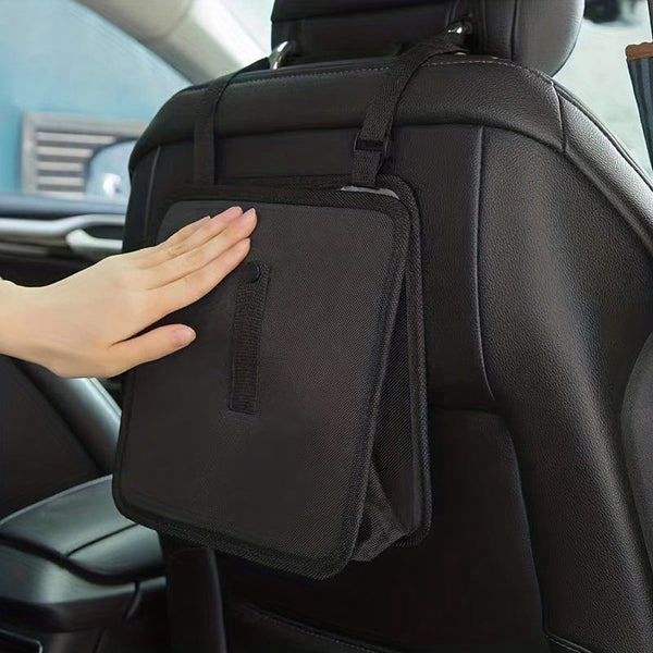 Planet Gates Black Hanging Car Trash Bag Can Premium Waterproof Litter Garbage Bag Organizer 6.25 L Capacity