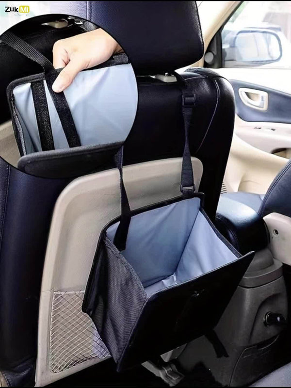 Planet Gates Black Hanging Car Trash Bag Can Premium Waterproof Litter Garbage Bag Organizer 6.25 L Capacity